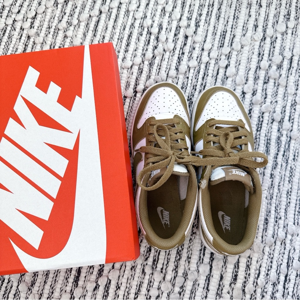 Nike Women’s Low Top Sneakers in Olive Green and White - Picture 2 of 10